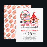 Budget Carnival Circus Show Birthday Invitation<br><div class="desc">Budget Modern Circus Carnival Festival Show Kid Birthday Invitation</div>