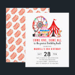 Budget Carnival Circus Show Birthday Invitation<br><div class="desc">Budget Modern Circus Carnival Festival Show Kid Birthday Invitation</div>