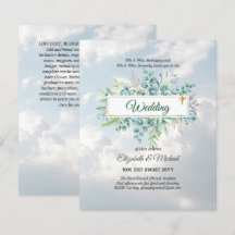 Budget CATHOLIC Christian WEDDING Greenery INVITES