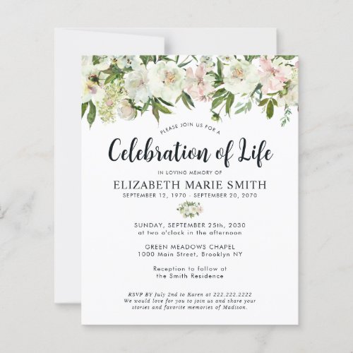 Budget Celebration of Life Floral Funeral Memorial