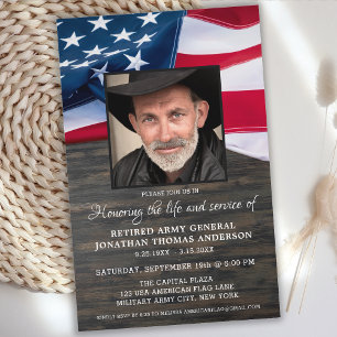Budget Celebration Of Life Military Veteran Invite