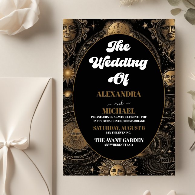 Budget Celestial Black Gold Wedding (Creator Uploaded)