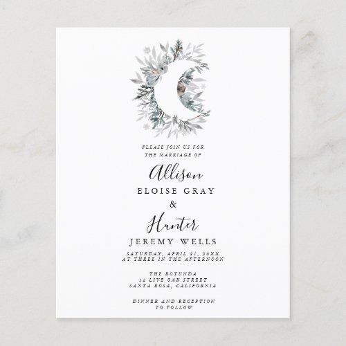 Budget Celestial Wedding Invitation  Flyer