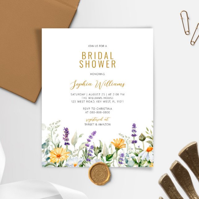 Budget Chamomile & Eucalyptus Bridal Shower Invite (Creator Uploaded)