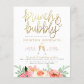 Budget Champagne Heart Gold Brunch & Bubbly Bridal (Front)