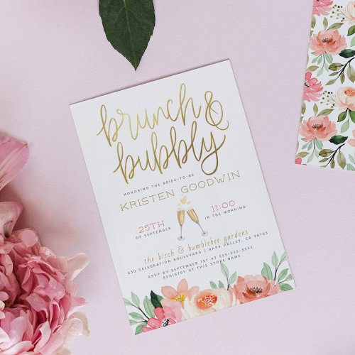 Budget Champagne Heart Gold Brunch  Bubbly Bridal