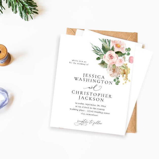 Budget Champagne & Pink Floral Wedding (Creator Uploaded)