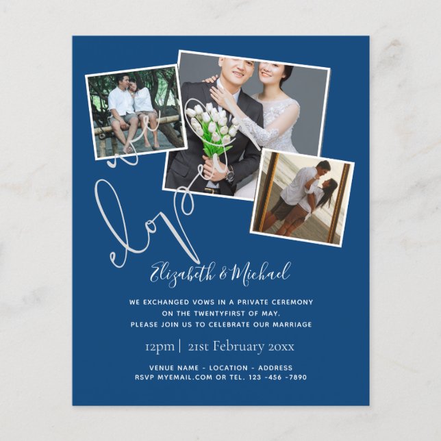 BUDGET Change of Wedding Plans, Date, Elopement (Front)