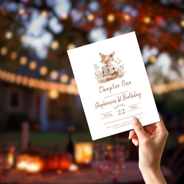 Budget Chapter One Fox Reading Book 1st Birthday  (Creator Uploaded)