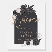 BUDGET Charcoal Gray Pink Roses Wedding INVITE