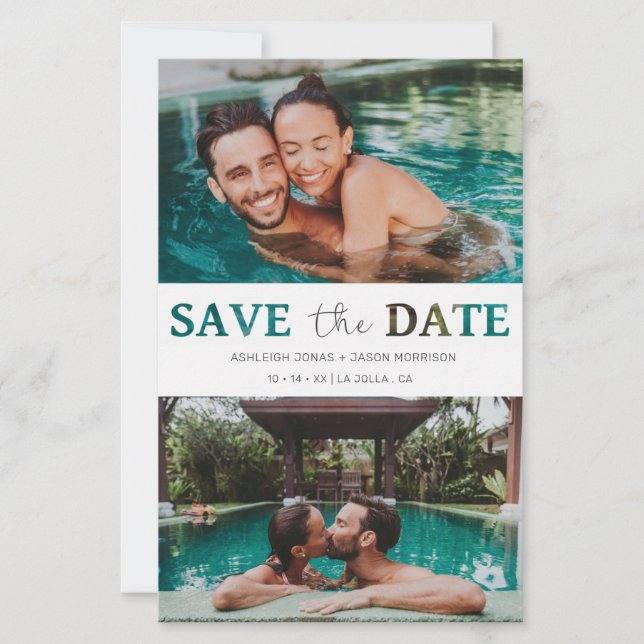 Budget Cheap Cut Paper Effect Wedding Photo Script (Front)