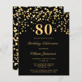 Budget Chic 80th Birthday Invitation | Zazzle