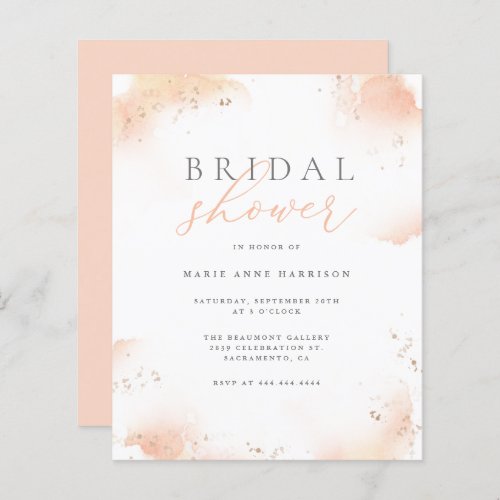 Budget Chic Blush Ombre Gold Dust Bridal Shower
