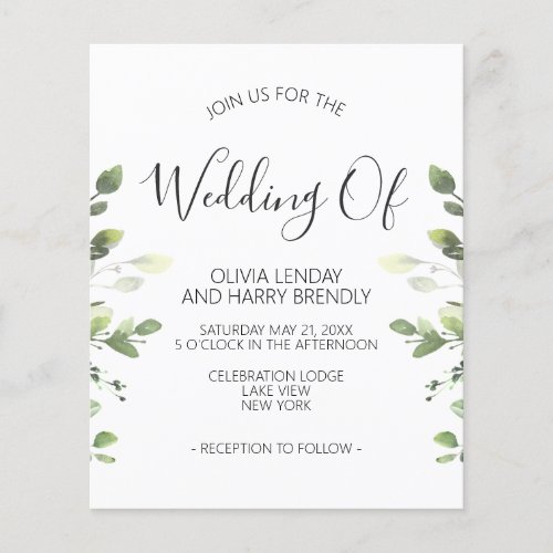 Budget Chic Eucalyptus Greenery Wedding Invitation