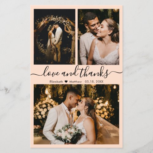 Budget Chic Photo Collage Wedding Thank You Card