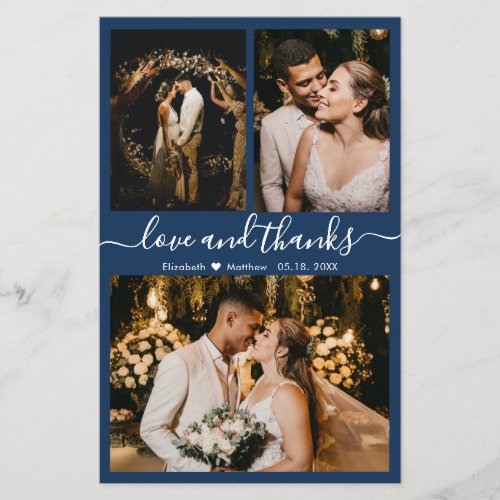 Budget Chic Photo Collage Wedding Thank You Card