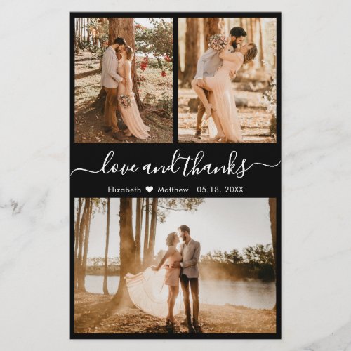 Budget Chic Photo Collage Wedding Thank You Flyer