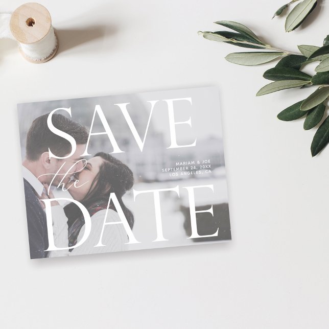 Budget Chic Photo LG Save the Date Flyer