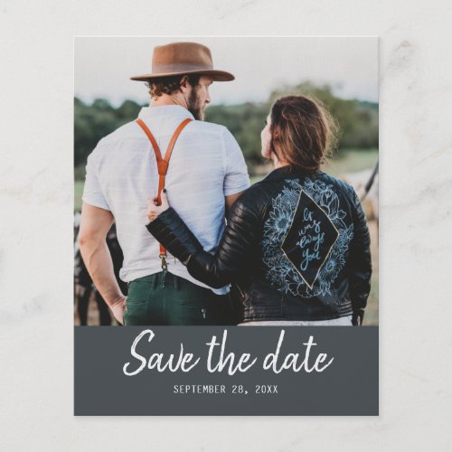 Budget Chic Script Save the Date Photo Flyer