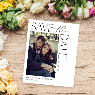 Budget Chic Stylish Mod Photo Save the Date 2 Flyer