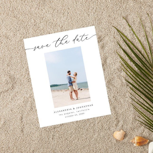 Budget Chic Stylish Mod Photo Save the Date 3 Flyer (Creator Uploaded)