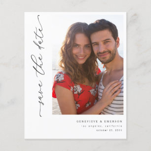 Budget Chic Stylish Mod Photo Save the Date 5 Flyer