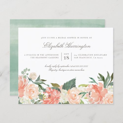 Budget Chic Watercolor Spring Floral Bridal Shower