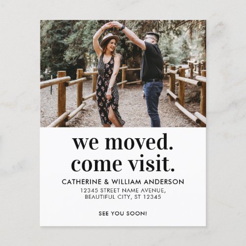 Budget Chic We Moved Come Visit Photo Moving Card