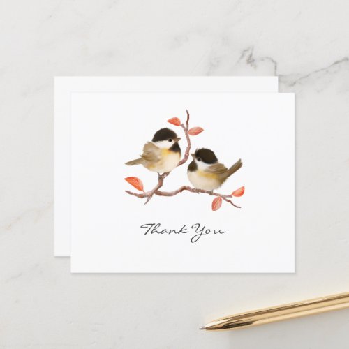 Budget Chickadees Bird All Occasion Thank You Card