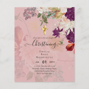 BUDGET CHRISTENING Invite Baptism Bautizo Bautismo Flyer