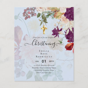 BUDGET CHRISTENING Invite Baptism Bautizo Bautismo Flyer