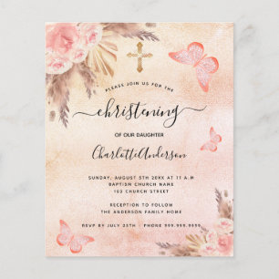 Budget christening pampas grass blush butterfly