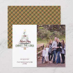 Budget Christian Christmas Photo Plaid Holiday