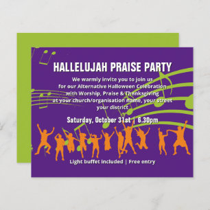 Budget Christian Halloween PRAISE PARTY Invitation