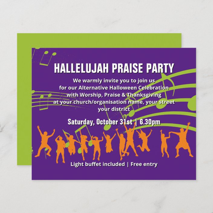 Budget Christian Halloween PRAISE PARTY Invitation | Zazzle