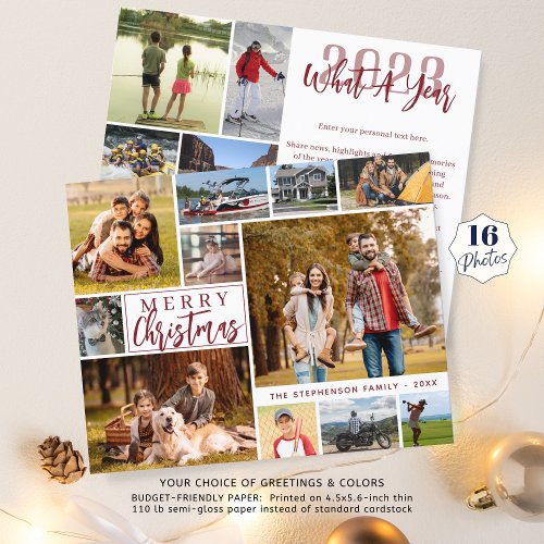 Budget Christmas A Year To Remember 16 Photo Card