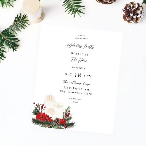 Budget Christmas Berries  Candle Holiday Party Flyer