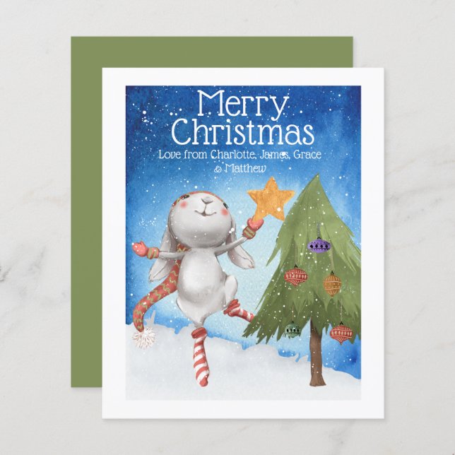 BUDGET Christmas Bunny Rabbit Decorating Tree (Front/Back)