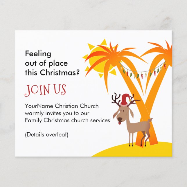 Budget Christmas Church Invitation (Front)