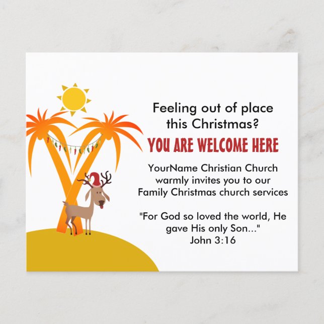 Budget Christmas Church Invitation (Front)