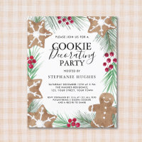 Budget Christmas Cookie Decorating Party Invite