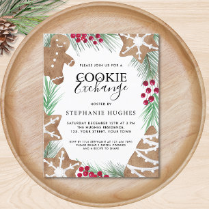 Budget Christmas Cookie Exchange Party Invitation