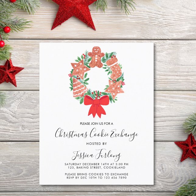 Budget Christmas Cookie Exchange Party Invitation (Creator Uploaded)