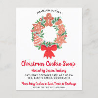 Budget Christmas Cookie Swap Party Invitation