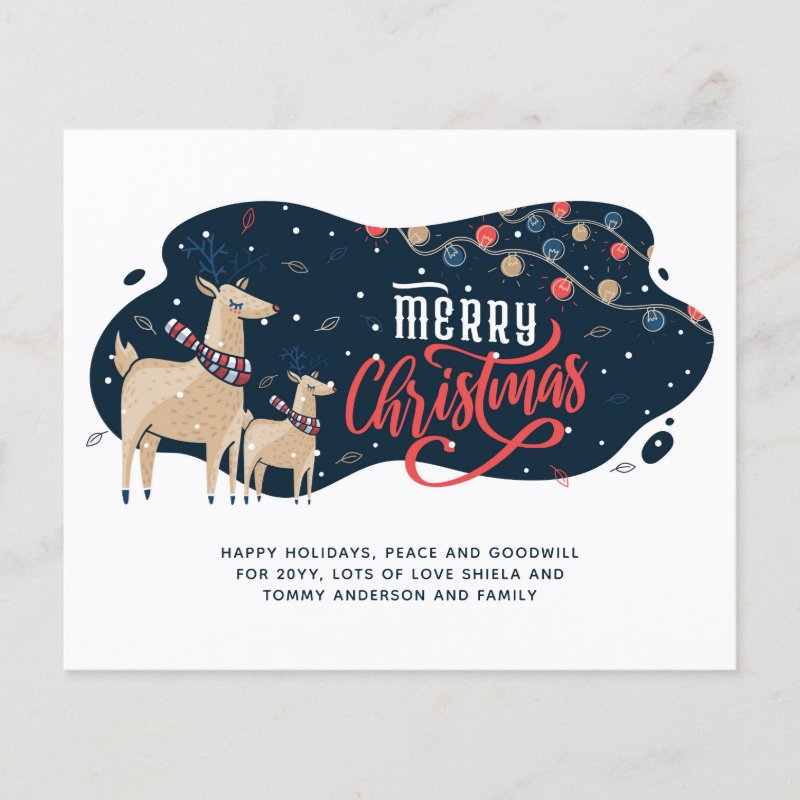 Budget Christmas Deer Stags Scandinavian Folk Art
