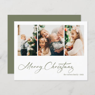 Budget Christmas Family Collage Holiday Card