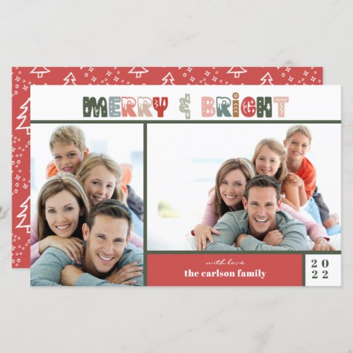 Budget Christmas Family Photo Collage Holiday Card