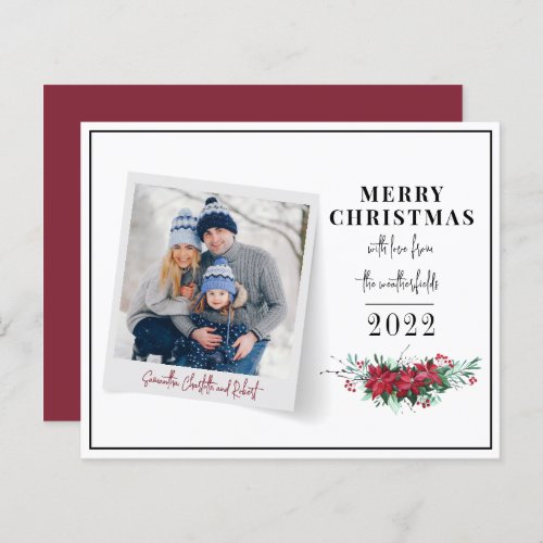 Budget Christmas Family Photo Greetings Card