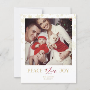 Budget Christmas Golden Snowflakes & Holly Photo