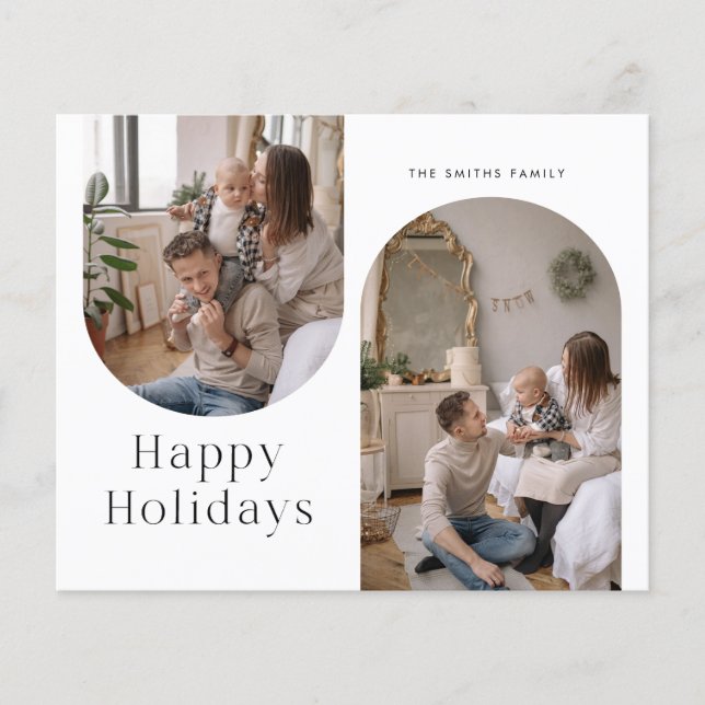 Budget Christmas Happy Holiday Photo Card Flyer (Front)